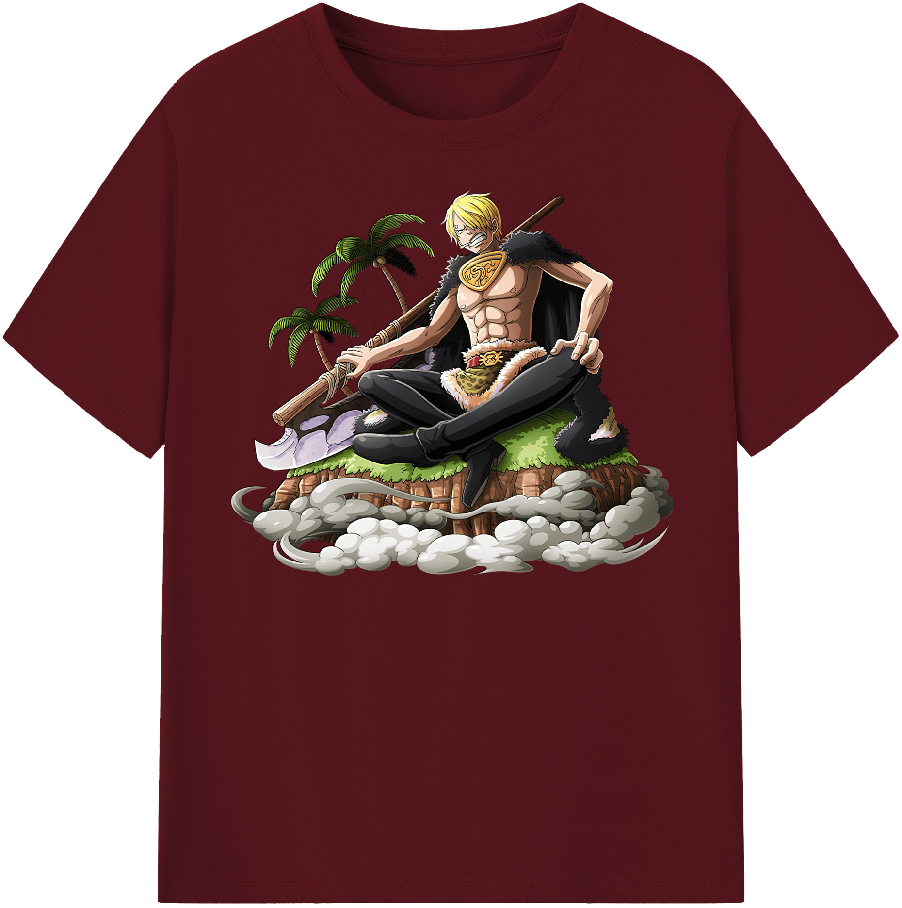 ワンピース サンジ ONE PIECE Sanji 綿100％半袖Tシャツ（フロントプリント）